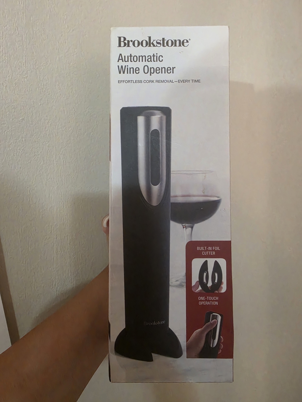 Brookstone Black Automatic Wine Opener